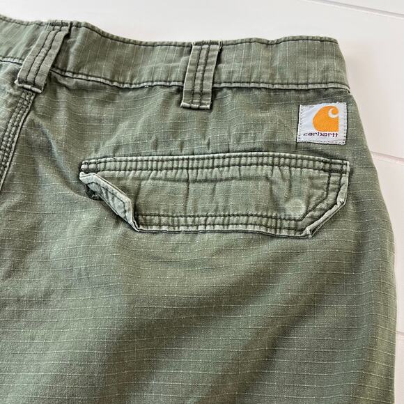 Carhartt Relaxed fit men’s green shorts size 34x10 - Picture 3 of 9